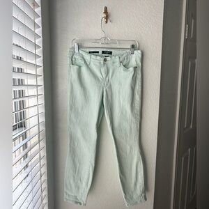 NINE WEST GRAMERCY SKINNY ANKLE LIGHT TURQUOISE JEANS EUC SIZE 10
